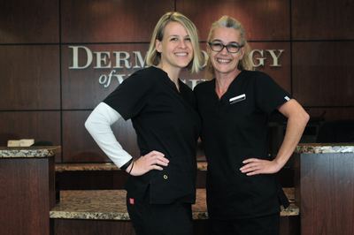 Jessie and Amy, lab manager and medical assistant at Dermatology of Virginia